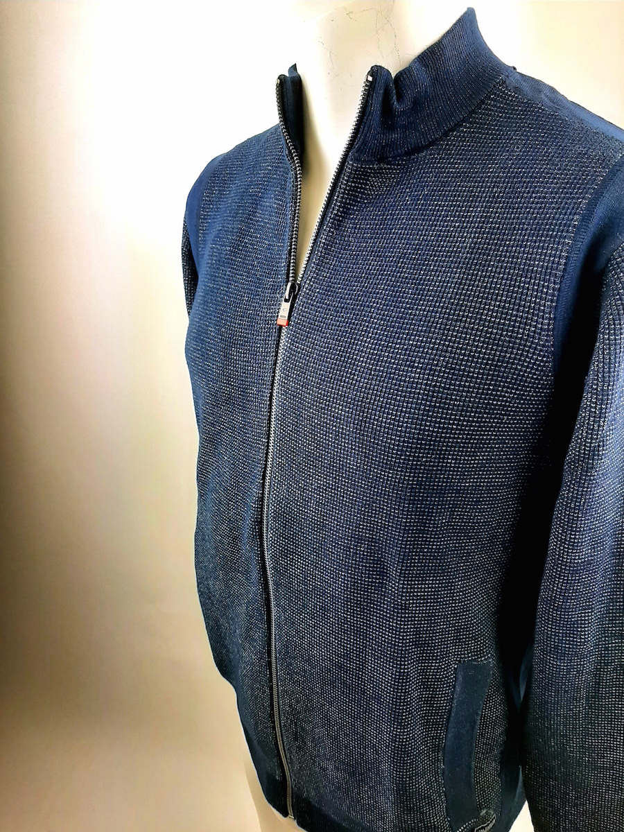 Tom Tailor  structured zip jacket vest easycare katoen